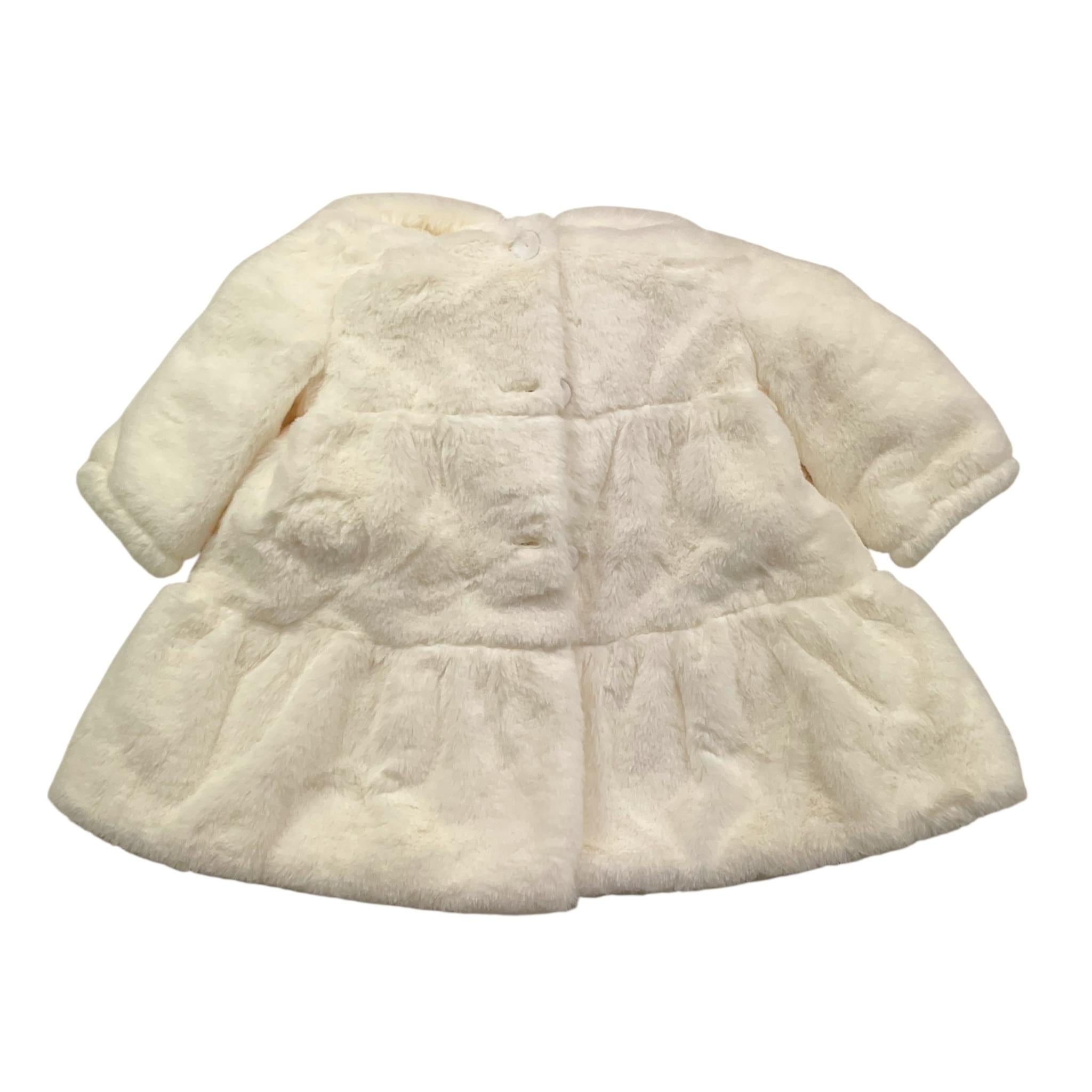 LALALU' cappotto tinta unita pelliccia Panna per Neonata CAPL PANNA LALALU'