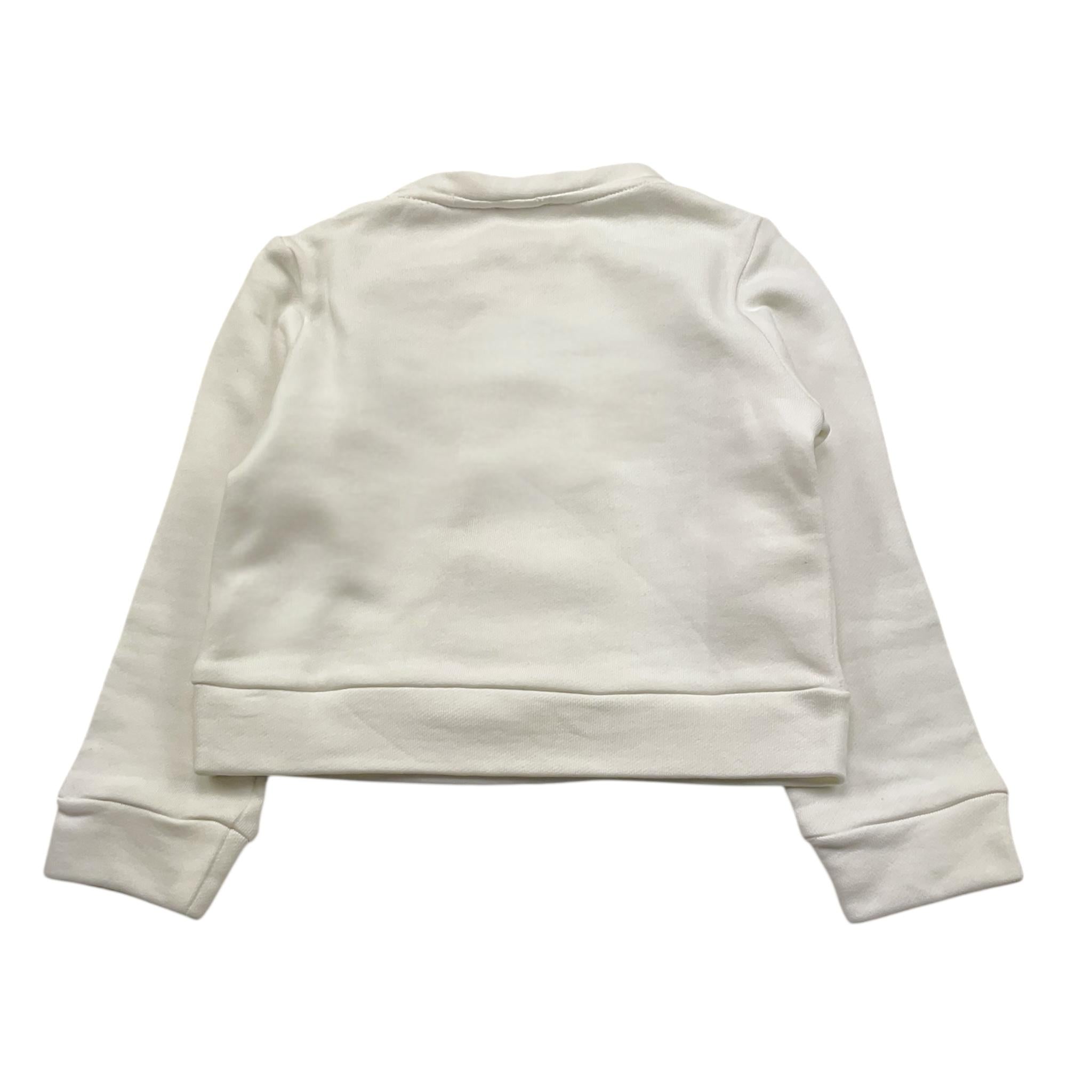 ELISABETTA FRANCHI felpa girocollo tinta unita con applicazione fiocco Bianco per Bambina EFFE71 BIANCO ELISABETTA FRANCHI