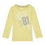 GUESS shirt girocollo tinta unita con stampa in contrasto Giallo per Bambino N4BI18I3Z14 GIALLO GUESS