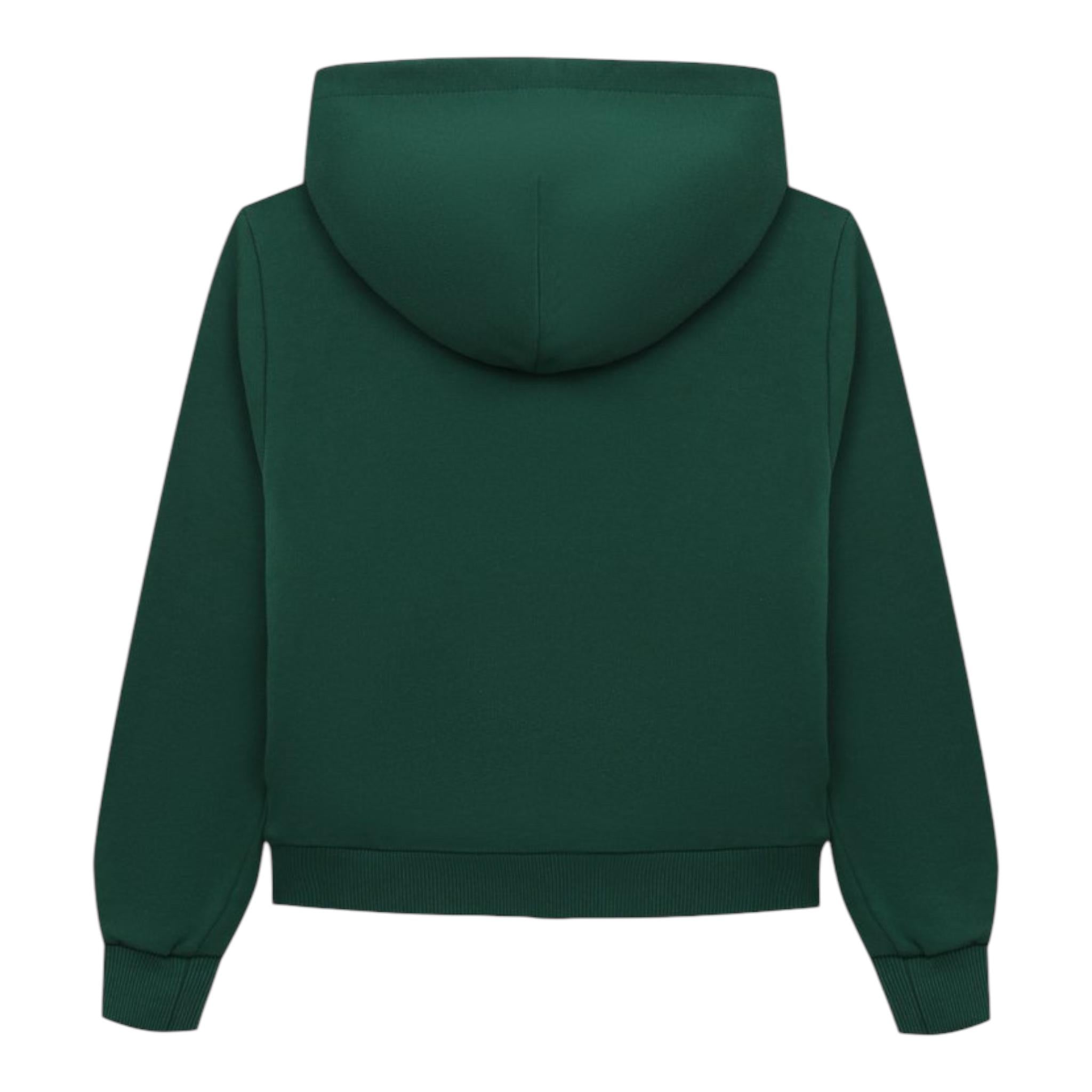 DOLCE & GABBANA felpa tinta unita con zip e cappuccio Verde per Bambino L4JWID VERDE DOLCE & GABBANA