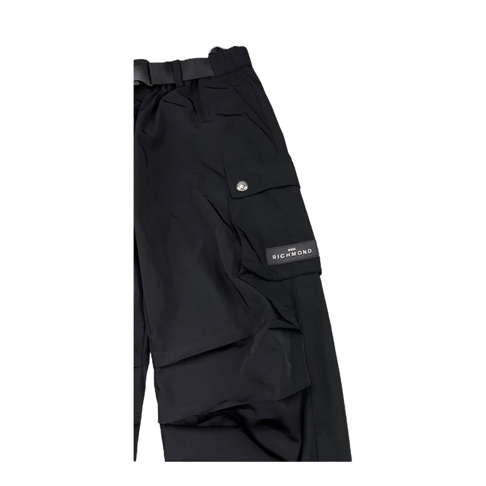 JOHN RICHMOND pantalone tinta unita con elastico in vita Nero per Bambino RBA25028PA NERO JOHN RICHMOND