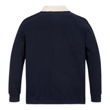 TOMMY HILFIGER polo manica lunga tinta unita con stampa Blu per Bambino KB0KB09270 BLU TOMMY HILFIGER