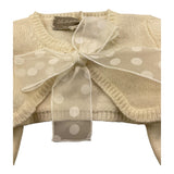 LA STUPENDERIA coprispalle tinta uita con fiocco Panna per Neonata VCSC02 PANNA LA STUPENDERIA