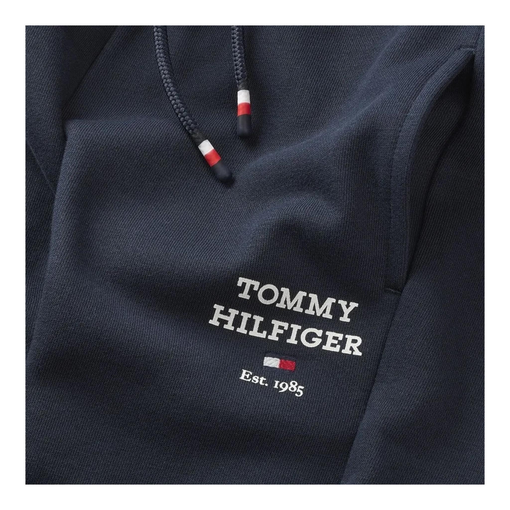 TOMMY HILFIGER pantalone tinta unita con elastico in vita Blu per Bambino KB0KB08697 BLU TOMMY HILFIGER