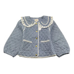 LOUISE MISHA giacca tinta unita con bottoni e ricami Azzurro per Bambina GRIW24JO242 AZZURRO LOUISE MISHA