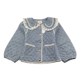 LOUISE MISHA giacca tinta unita con bottoni e ricami Azzurro per Bambina GRIW24JO242 AZZURRO LOUISE MISHA