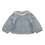 LOUISE MISHA giacca tinta unita con bottoni e ricami Azzurro per Bambina GRIW24JO242 AZZURRO LOUISE MISHA