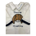 MONNALISA tutina tinta unita con stampa Bianco per Neonato 228506 BIANCO MONNALISA