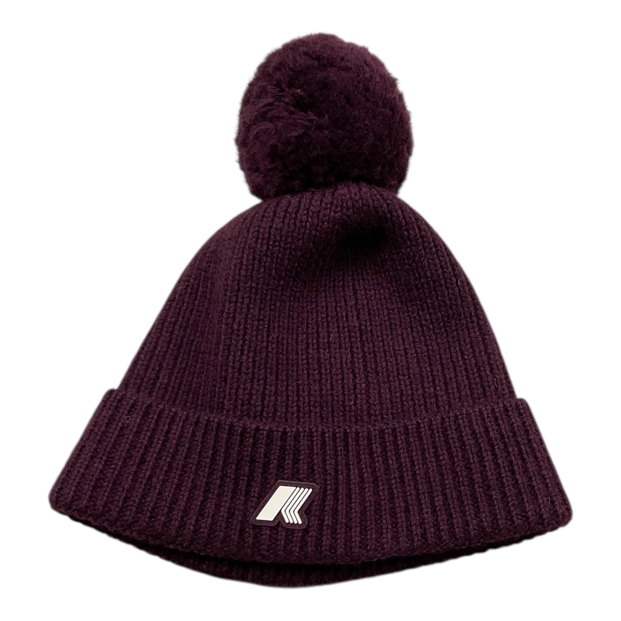 K-WAY cappello tinta unita con logo Viola per Bambina K31359WX VIOLA K-WAY