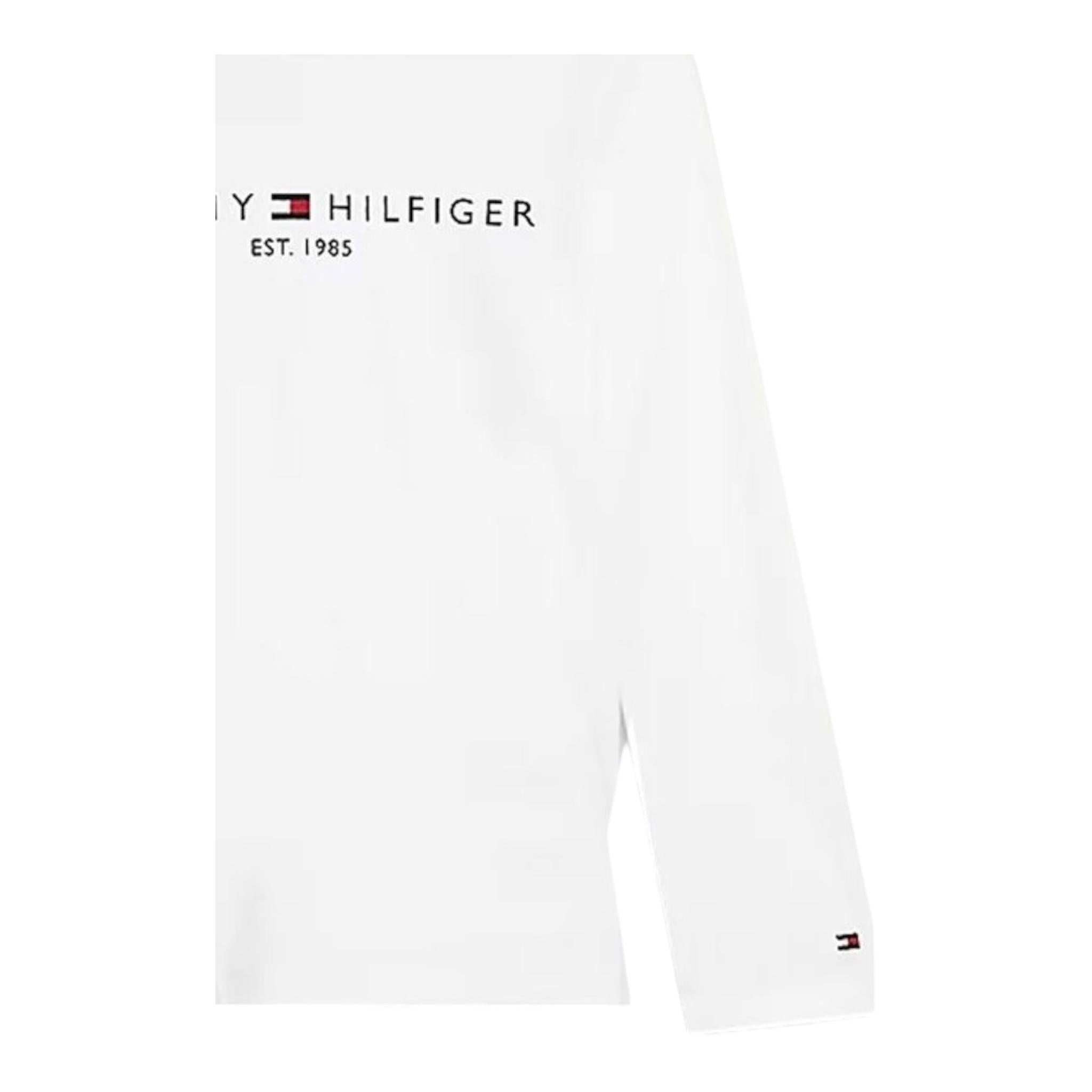 TOMMY HILFIGER shirt girocollo tinta unita con stampa in contrasto Bianco per Bambino KS0KS00202 BIANCO TOMMY HILFIGER