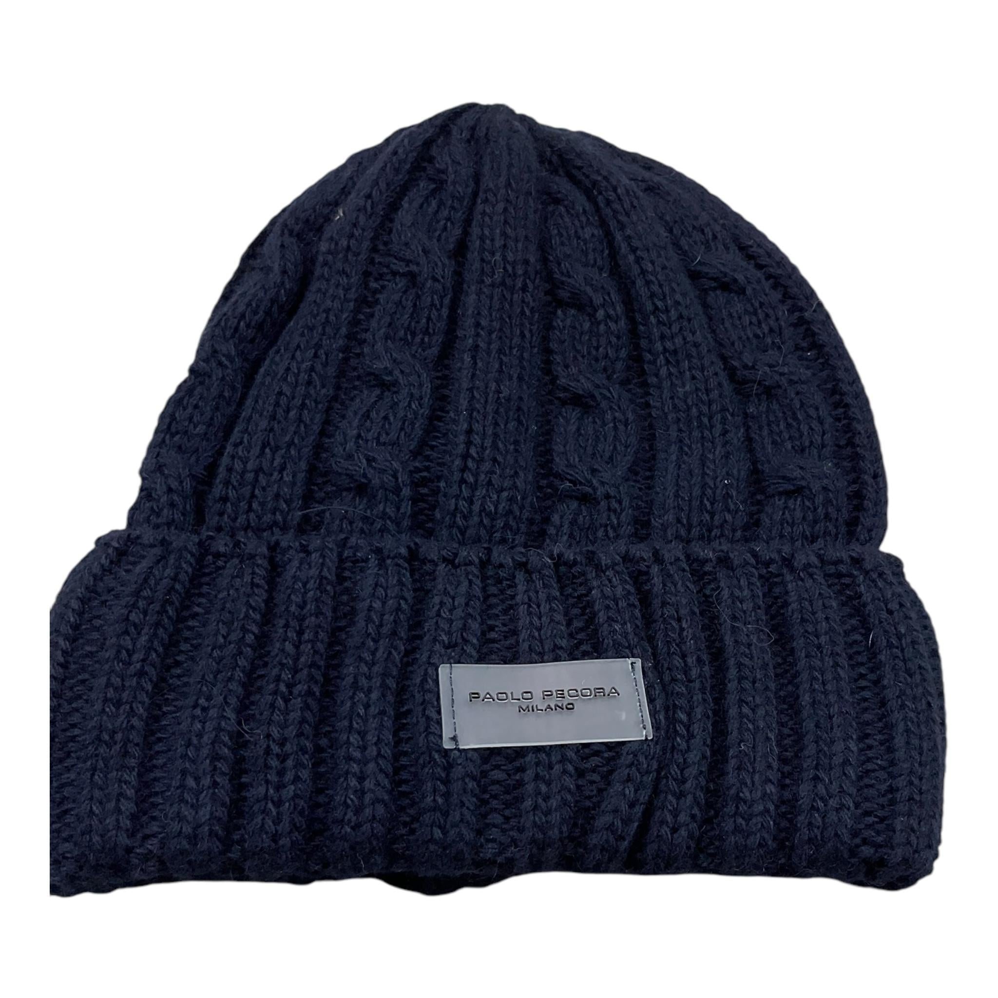 PAOLO PECORA cappello tinta unita con logo Blu per Bambino PP4164 BLU PAOLO PECORA