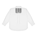 MOSCHINO camicia manica lunga tinta unita con stampa logo Bianco per Bambino HDC01XX BIANCO MOSCHINO