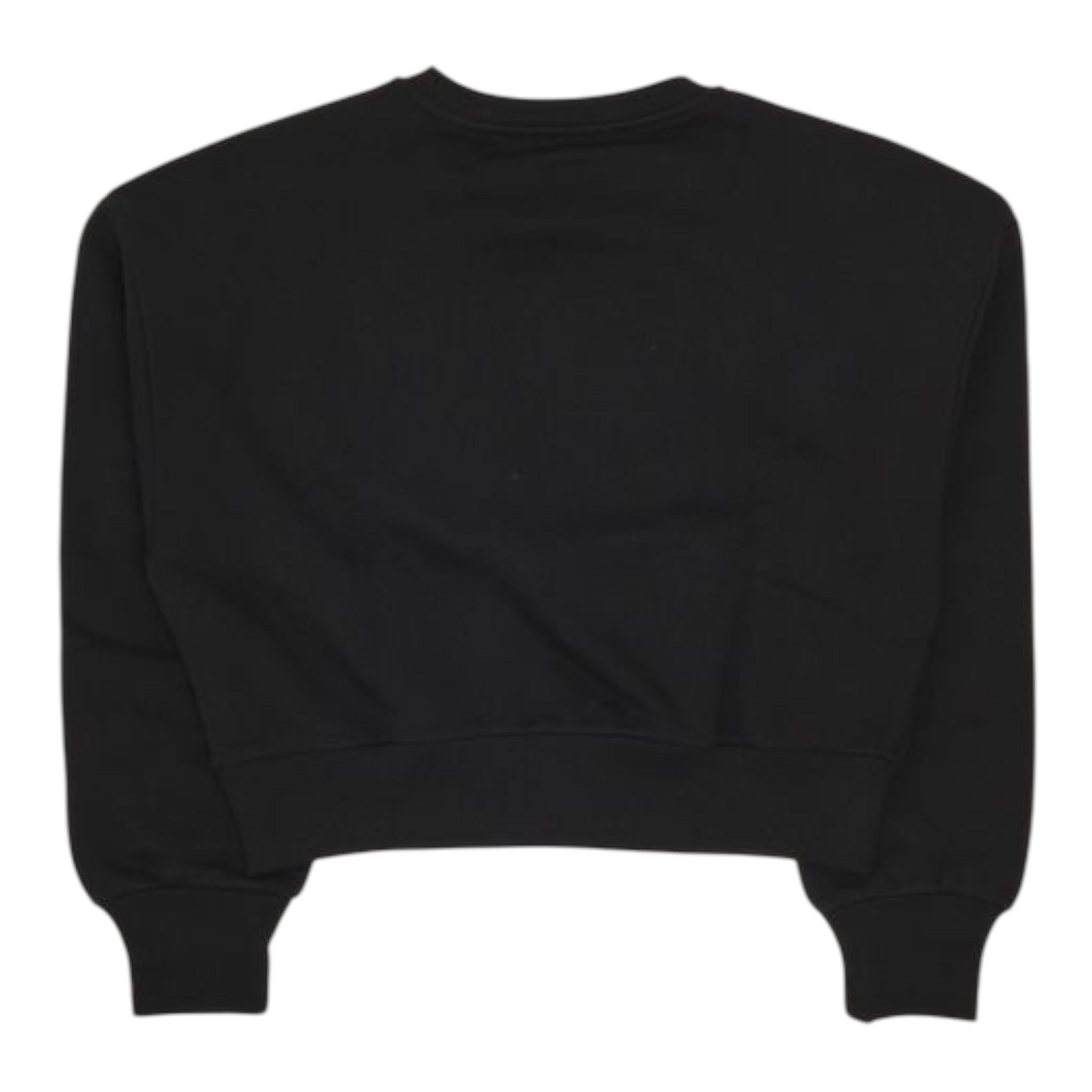 PATRIZIA PEPE felpa chiusa girocollo tinta unita con stampa logo paillettata Nero per Bambina 7M0872X NERO PATRIZIA PEPE