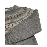 MALVI & CO maglia girocollo tinta unita con ricami Grigio per Bambino F23B201GFLL GRIGIO MALVI & CO