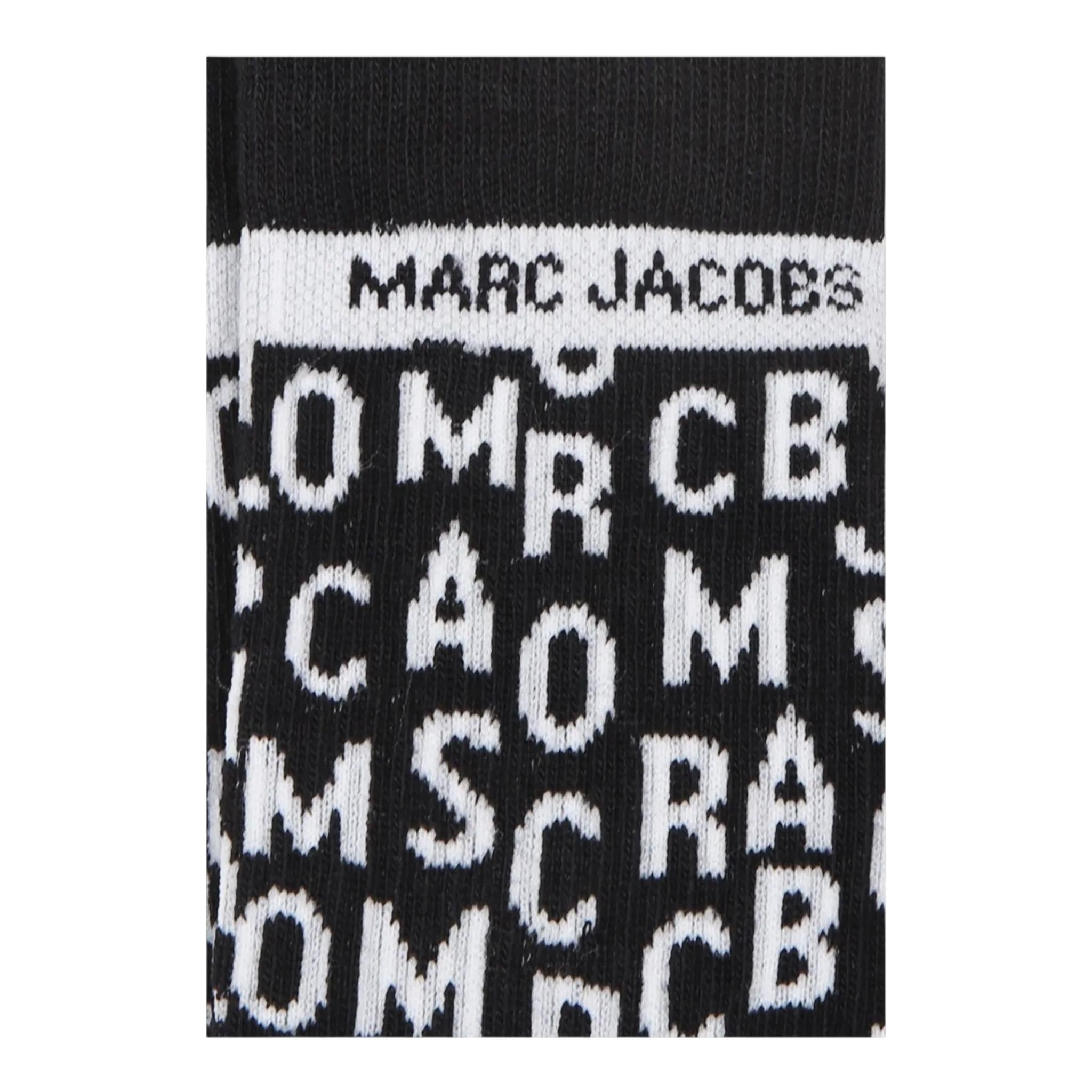 MARC JACOBS calzini tinta unita con logo Nero per Bambino W60389 NERO MARC JACOBS