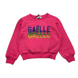 GAELLE felpa chiusa girocollo tinta unita con stampa glitterata Fuxia per Bambina 2741F00341XXX FUXIA GAELLE