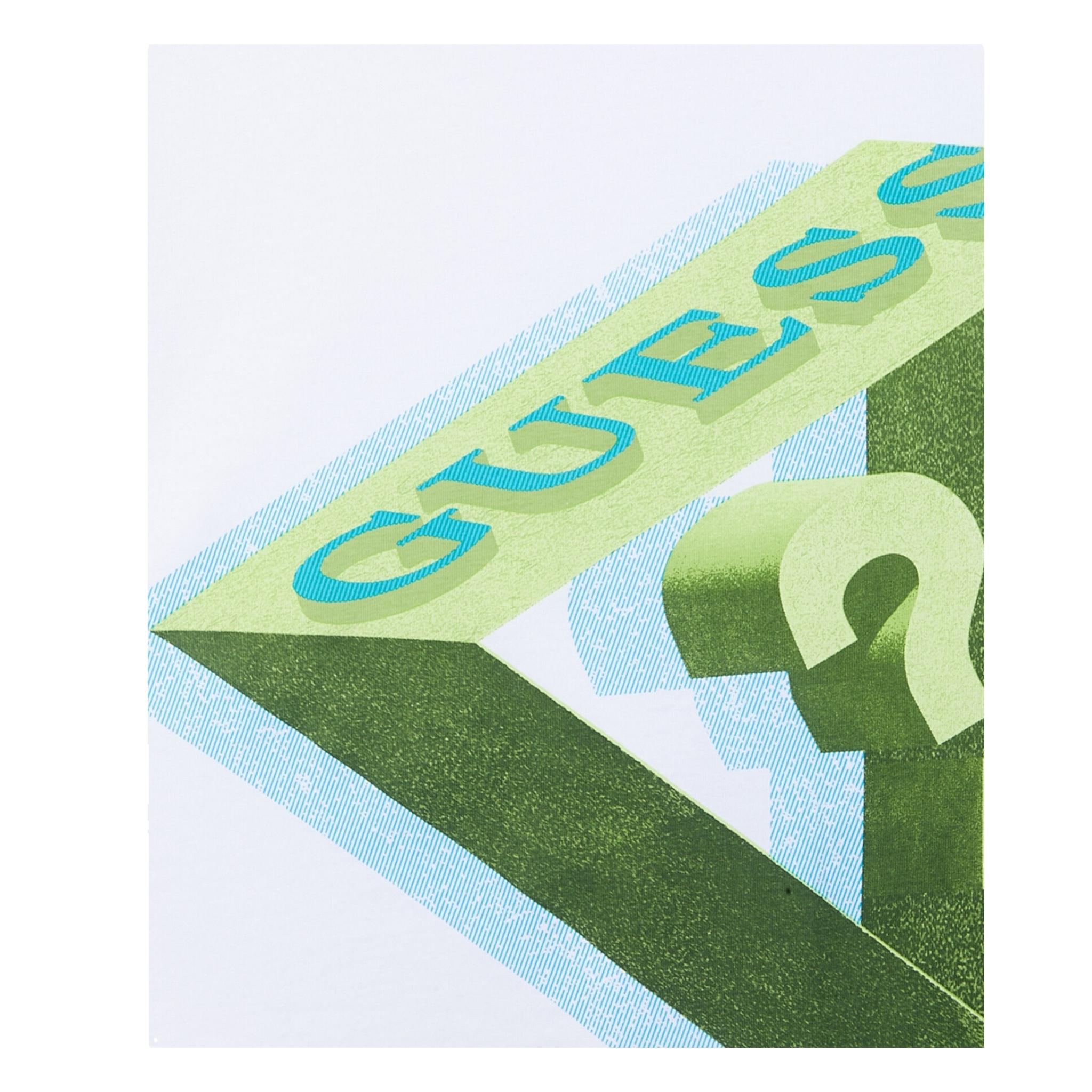 GUESS shirt girocollo tinta unita con stampa logo Bianco per Bambino L4RI01K8HM4 BIANCO GUESS