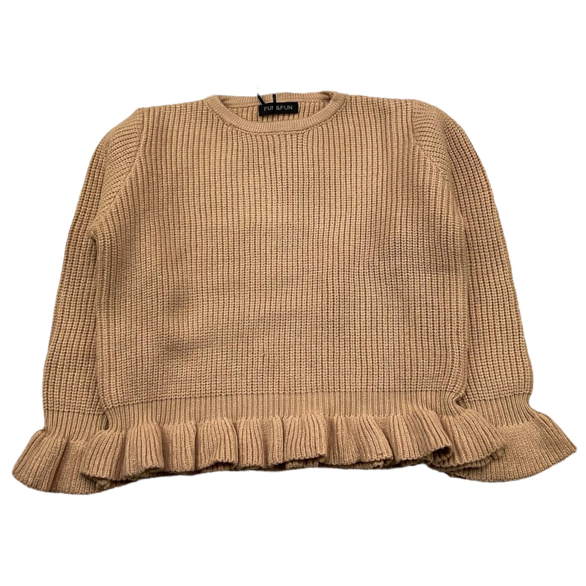 FUN & FUN maglia girocollo tinta unita Beige per Bambina FBSW00148 BEIGE FUN & FUN