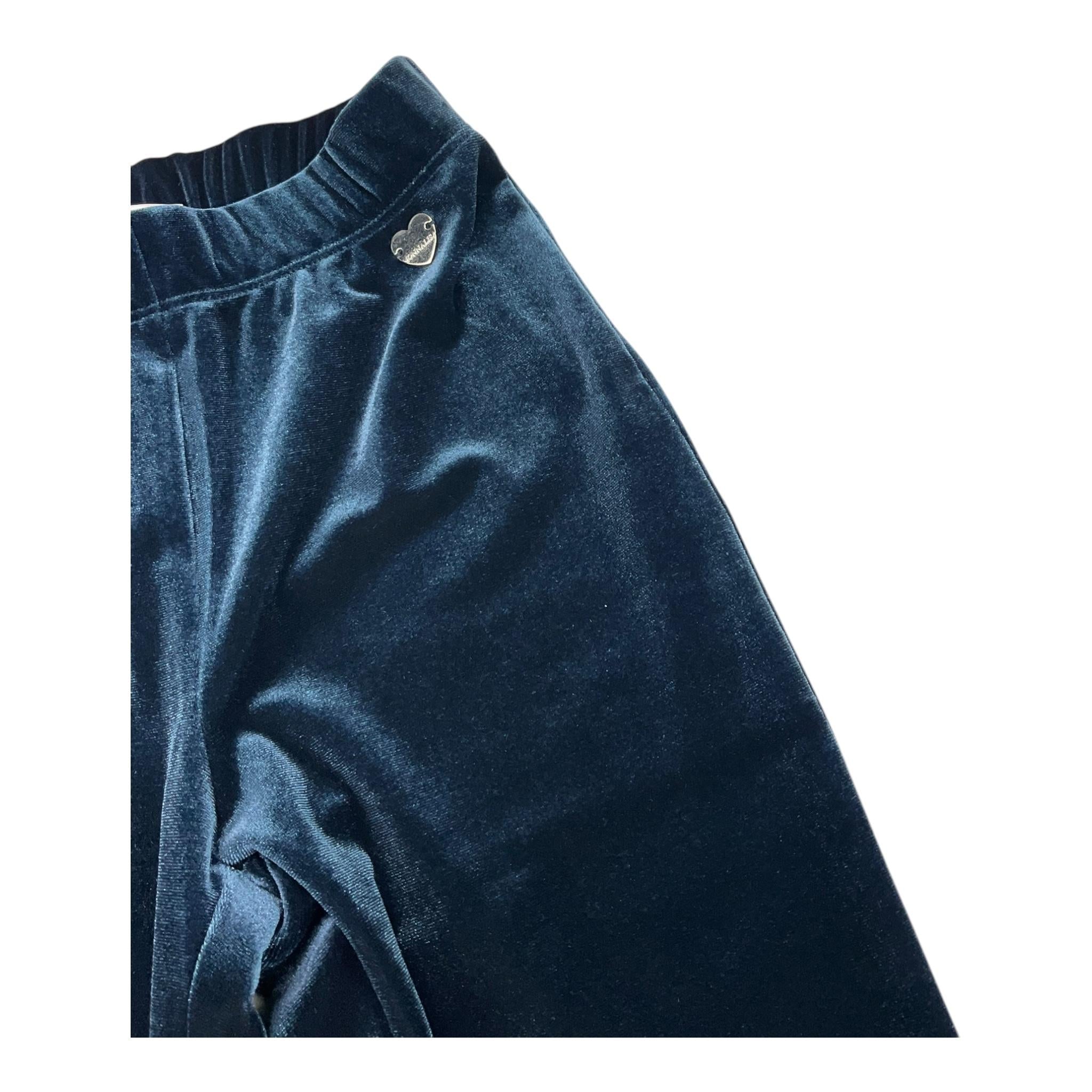 MONNALISA pantalone tinta unita modello zampa in velluto Blu per Bambina 17D408 BLU MONNALISA