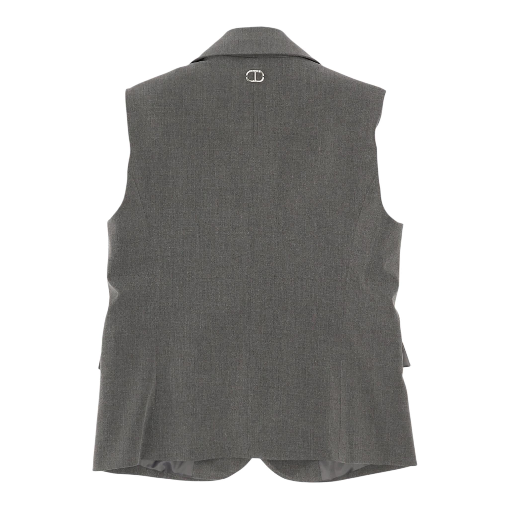 TWINSET gilet tinta unita con bottoni Grigio per Bambina 242GJ2115 GRIGIO TWINSET