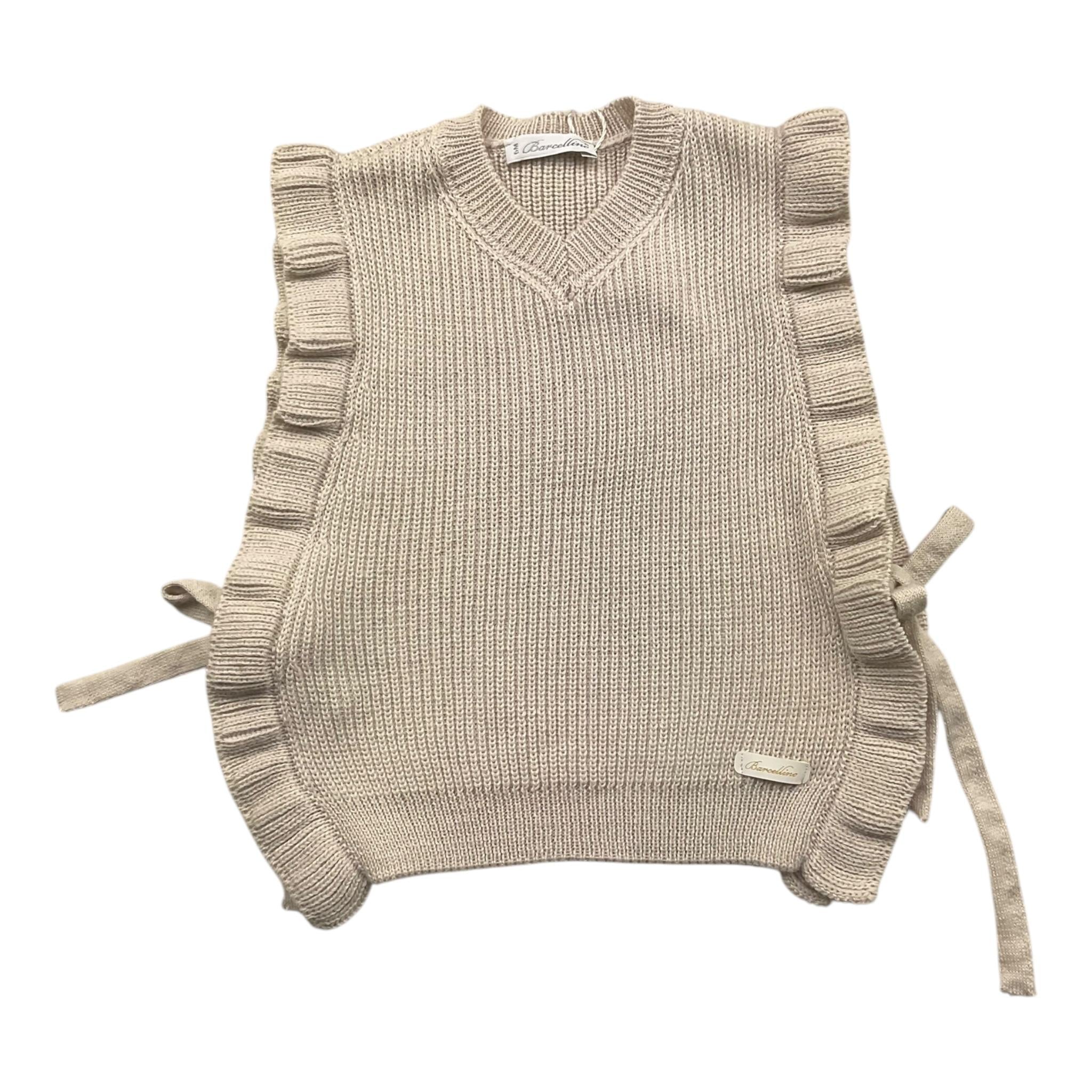 BARCELLINO gilet tinta unita Beige per Neonata 116222 BEIGE BARCELLINO