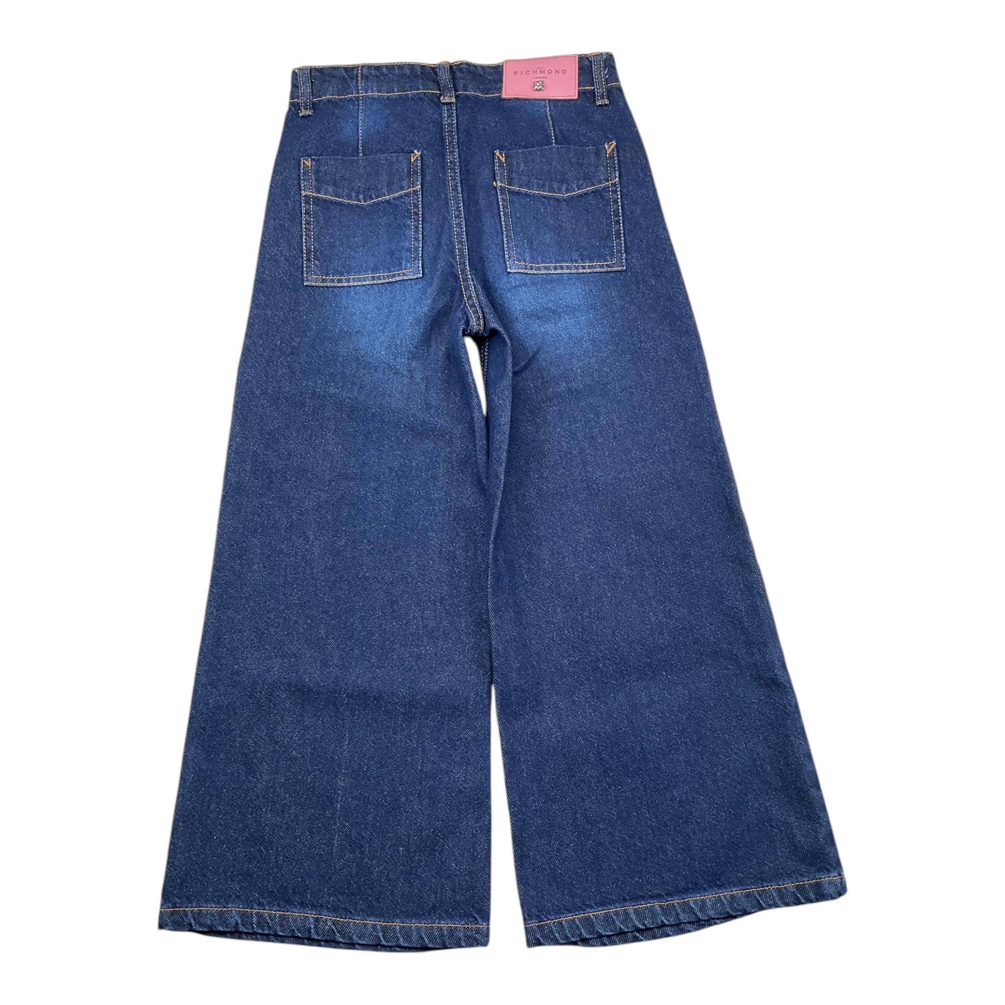 JOHN RICHMOND jeans tinta unita modello palazzo Blu per Bambina RGA25023JE BLU JOHN RICHMOND