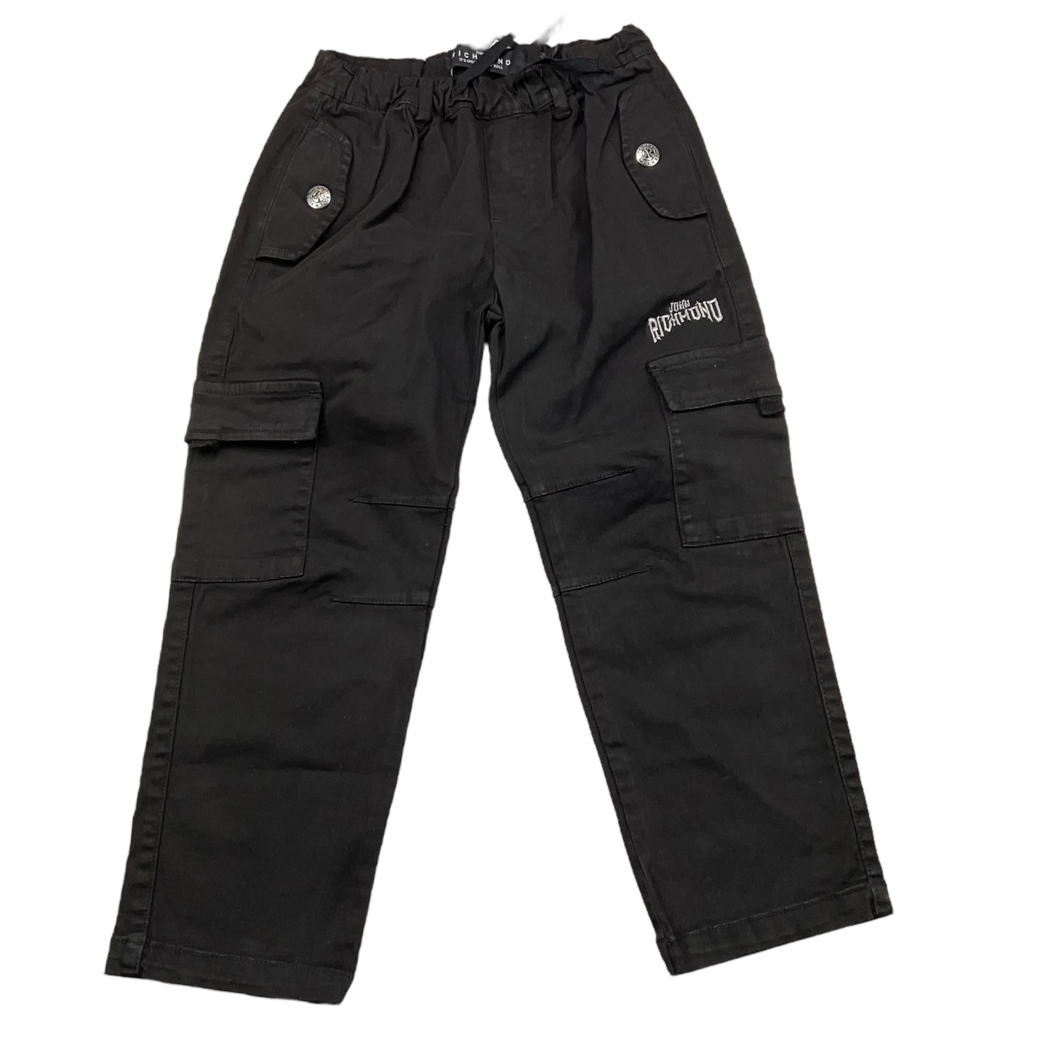 JOHN RICHMOND pantalone tinta unita cn elastico in vita Nero per Bambino RBA25244PA NERO JOHN RICHMOND