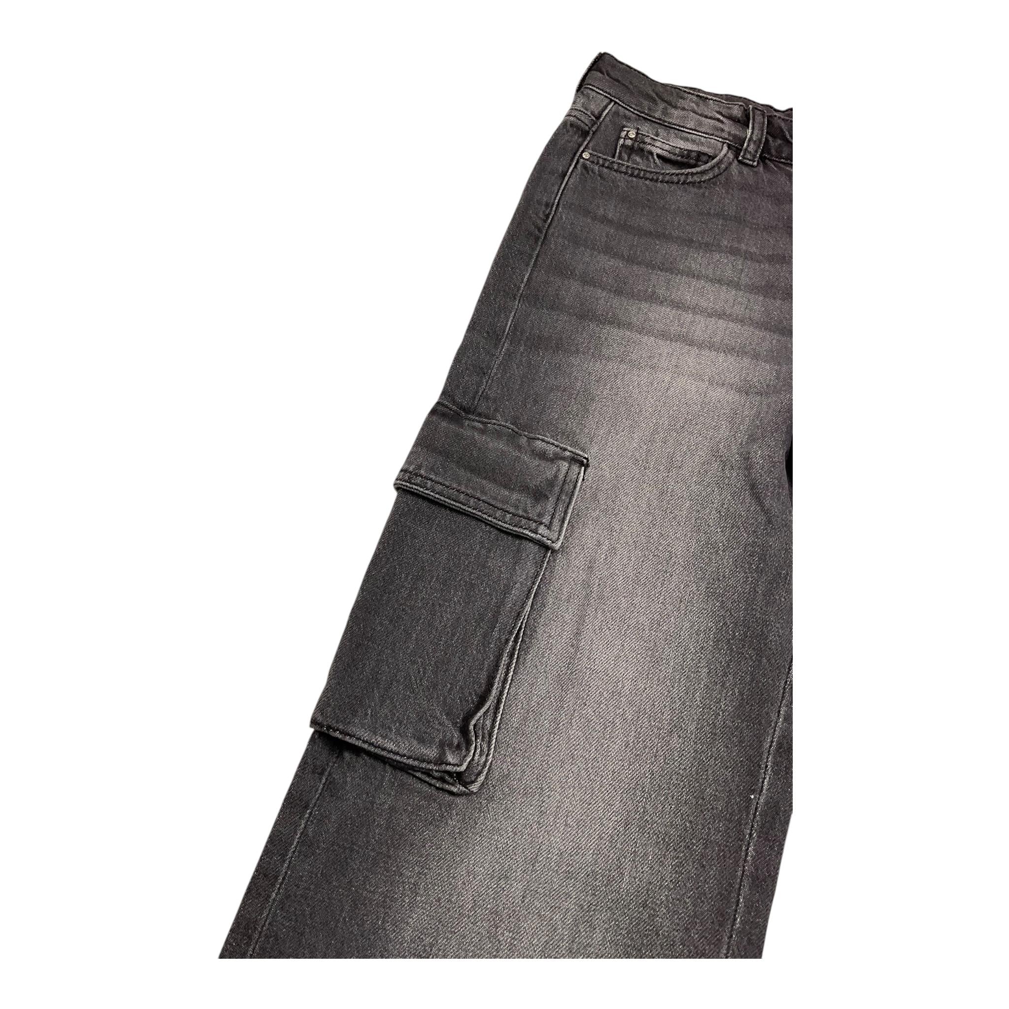 LIU JO jeans tinta unita modello palazzo Nero per Bambina GF4121X NERO LIU JO
