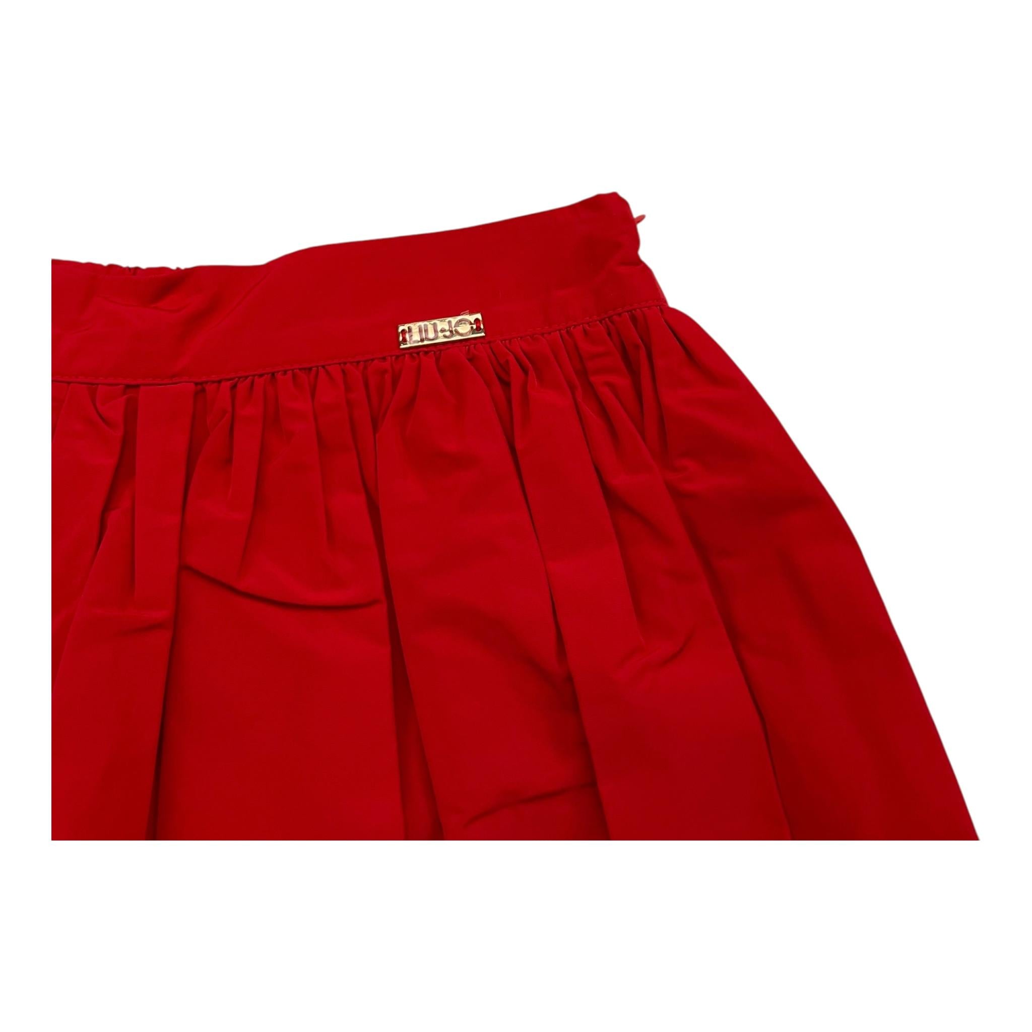 LIU JO gonna tinta unita modello palloncino Rosso per Bambina KF3143 ROSSO LIU JO