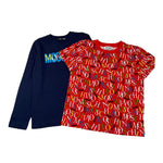 MOSCHINO set t-shirt-shirt bicolore Rosso/blu  per Bambino HWK024 ROSSO/BLU MOSCHINO