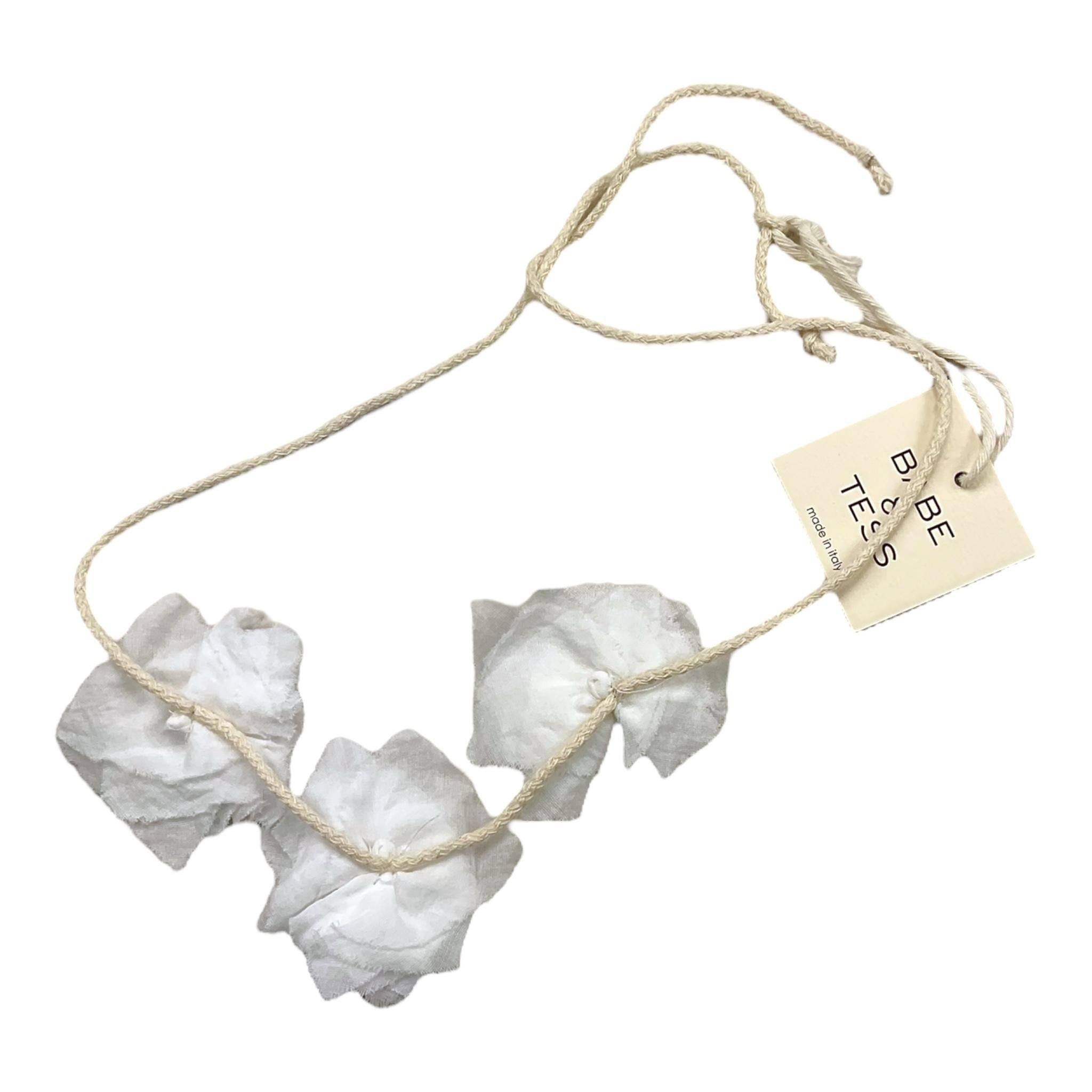 BABE & TESS cintura tinta unita con applicazioni fiori Bianco per Neonata 001 BIANCO BABE & TESS