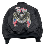 TOP GUN giubbino tinta unita con ricami e colletto pelliccia Nero per Bambino 02G0586 NERO TOP GUN