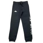 GUESS pantalone tuta tinta unita con logo Nero per Bambino SB9063 NERO GUESS