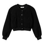 TWINSET bomber tinta unita con bottoni Nero per Bambina 242GJ2010 NERO TWINSET