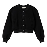 TWINSET bomber tinta unita con bottoni Nero per Bambina 242GJ2010 NERO TWINSET