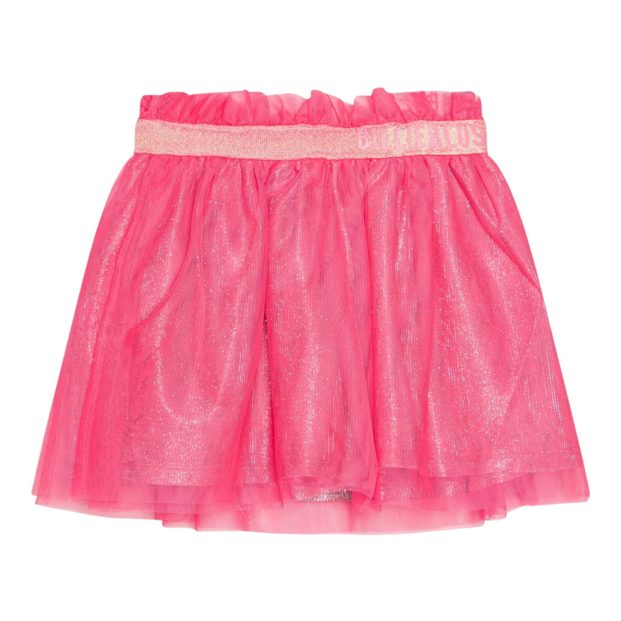 BillIEBLUSH gonna tinta unita con tulle Rosa fluo per Bambina U20559 ROSA FLUO BillIEBLUSH