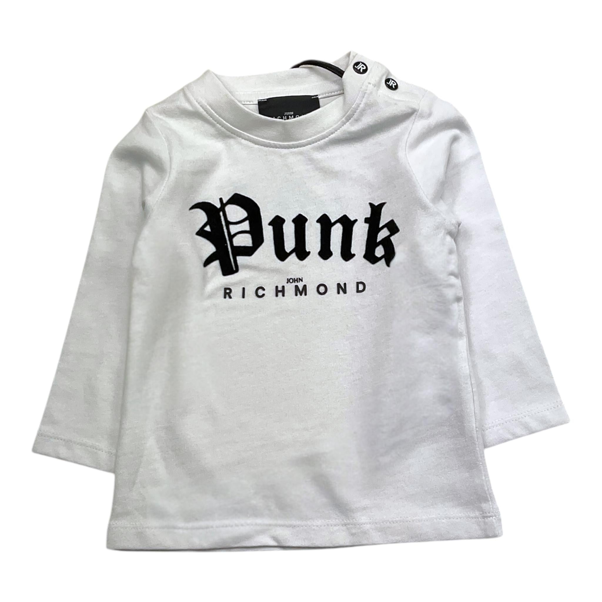 JOHN RICHMOND shirt tinta unita girocollo con stampa Bianco per Neonato RIA25121TS BIANCO JOHN RICHMOND
