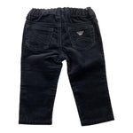 EMPORIO ARMANI pantalone tinta unita in velluto Blu per Neonato 6KHJ02 BLU EMPORIO ARMANI