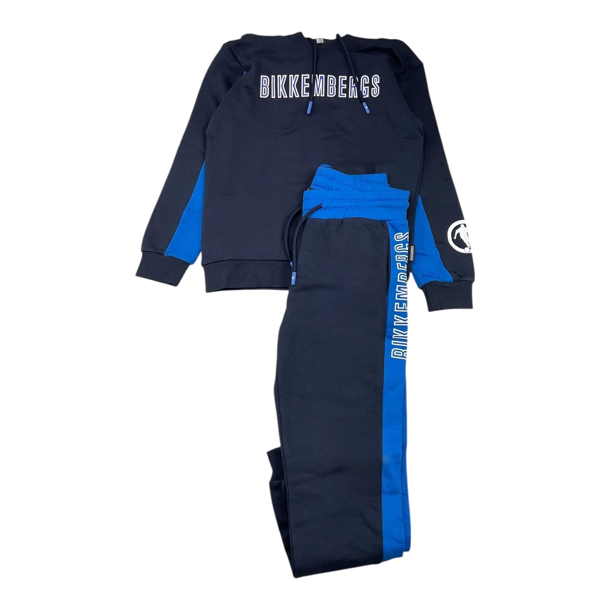 BiKKEMBERGS completo 2pz felpa-pantalone Blu per Bambino BK1826 BLU BiKKEMBERGS