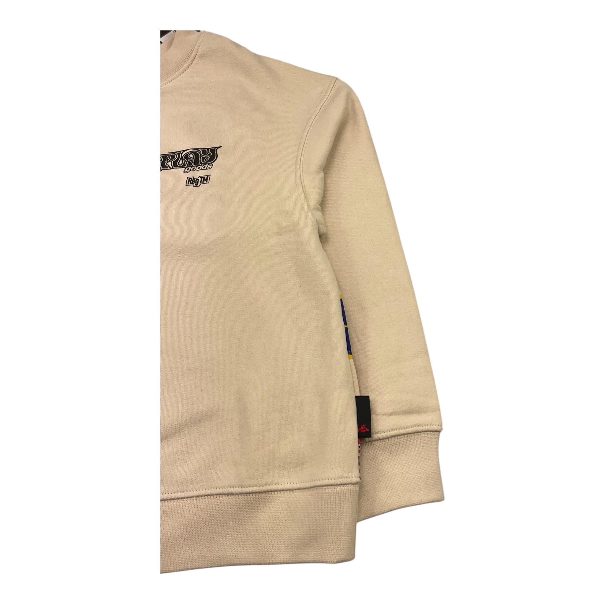 REPLAY felpa chiusa girocollo tinta unita con logo Panna per Bambino SB2067 PANNA REPLAY