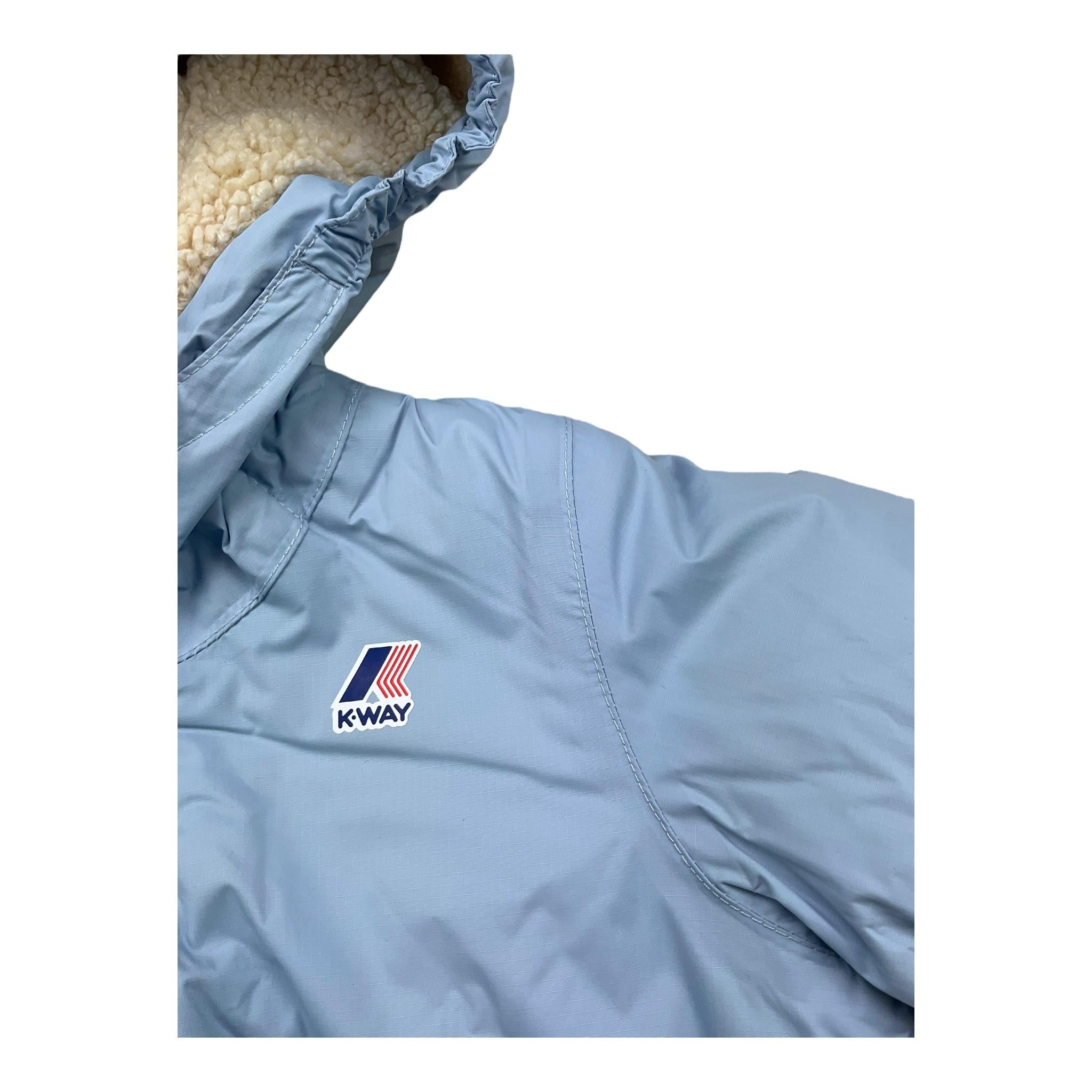 K-WAY giubbino tinta unita con cappuccio in contrasto Azzurro per Neonato K61157W AZZURRO K-WAY