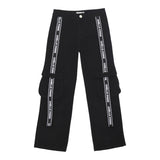 GAELLE jeans tinta unita con profili logati Nero per Bambina 2741P00310X NERO GAELLE