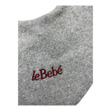 LE BEBE' bavetta tinta unita con logo Grigio per Neonato LBG6121 GRIGIO LE BEBE'