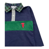 TRUSSARDI polo manica lunga tinta unita con colletto in contrasto Blu per Neonato TIA25043PO BLU TRUSSARDI