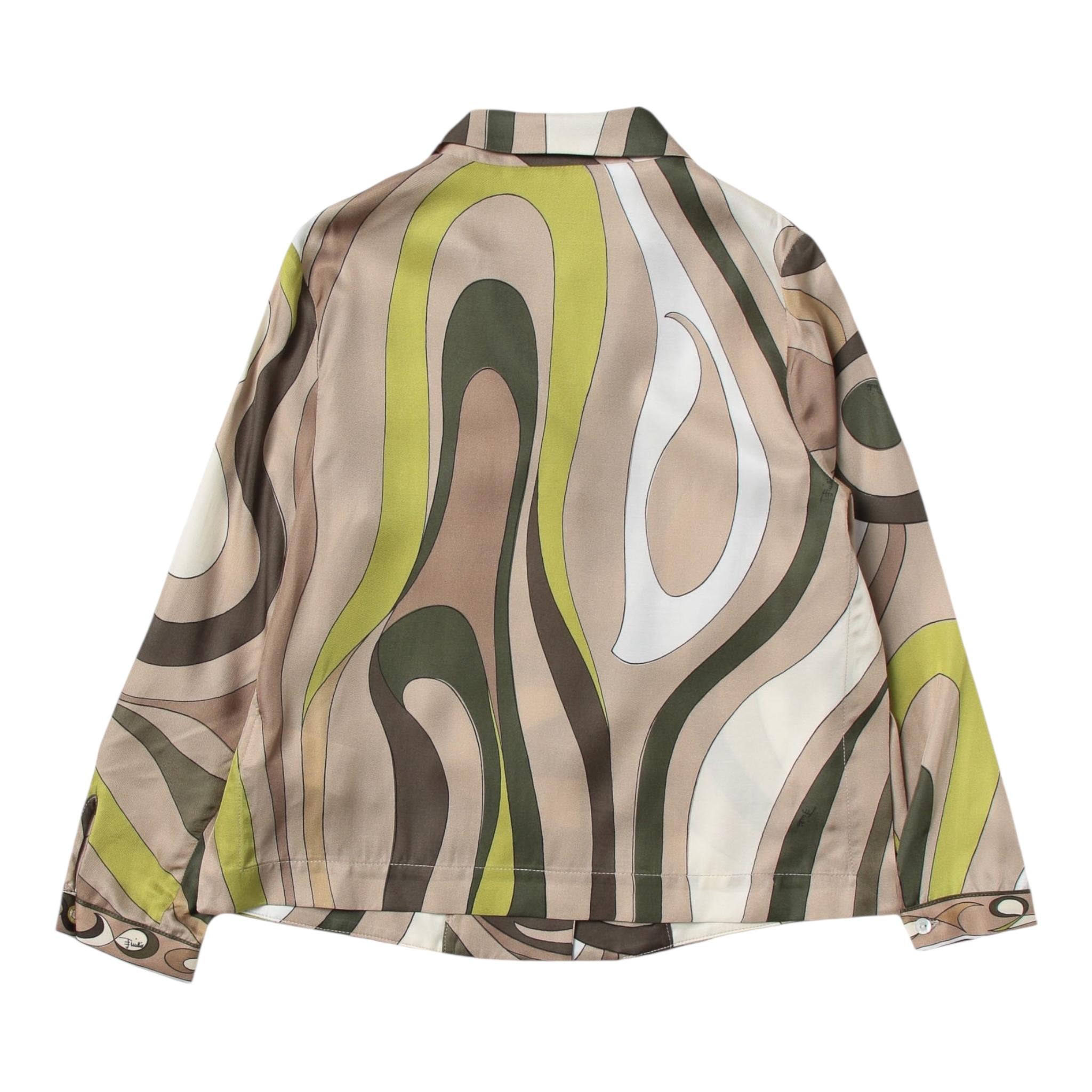 EMILIO PUCCI camicia manica lunga stampa fantasia cn taschino Multicolor per Neonata PS5A00 MULTICOLOR EMILIO PUCCI