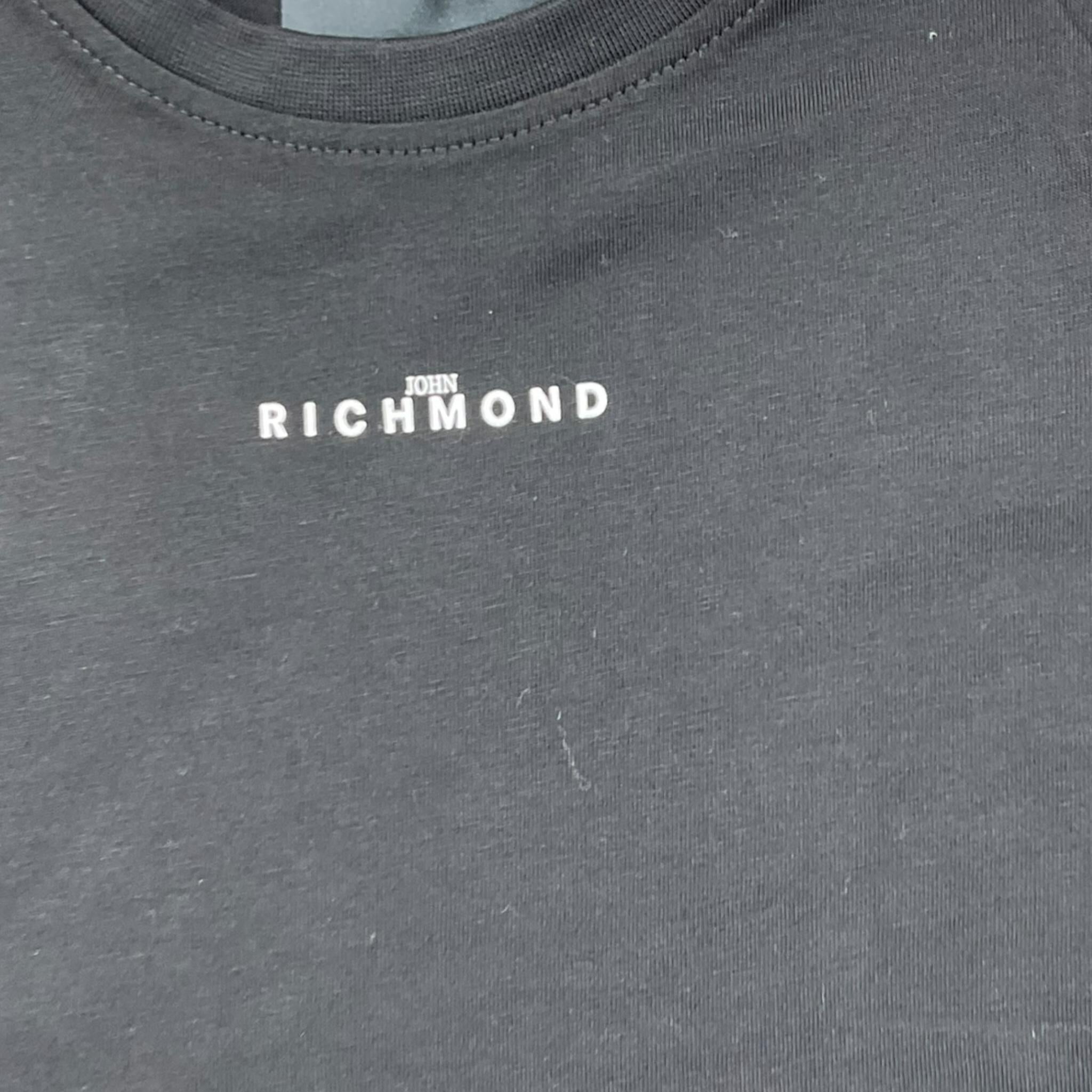 JOHN RICHMOND t-shirt girocollo tinta unita con stampa Nero per Bambino RBA24111TS NERO JOHN RICHMOND