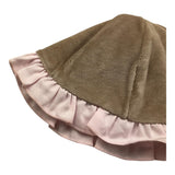 LA STUPENDERIA cappello tinta unita in velluto Beige per Neonata TBCP58X BEIGE LA STUPENDERIA