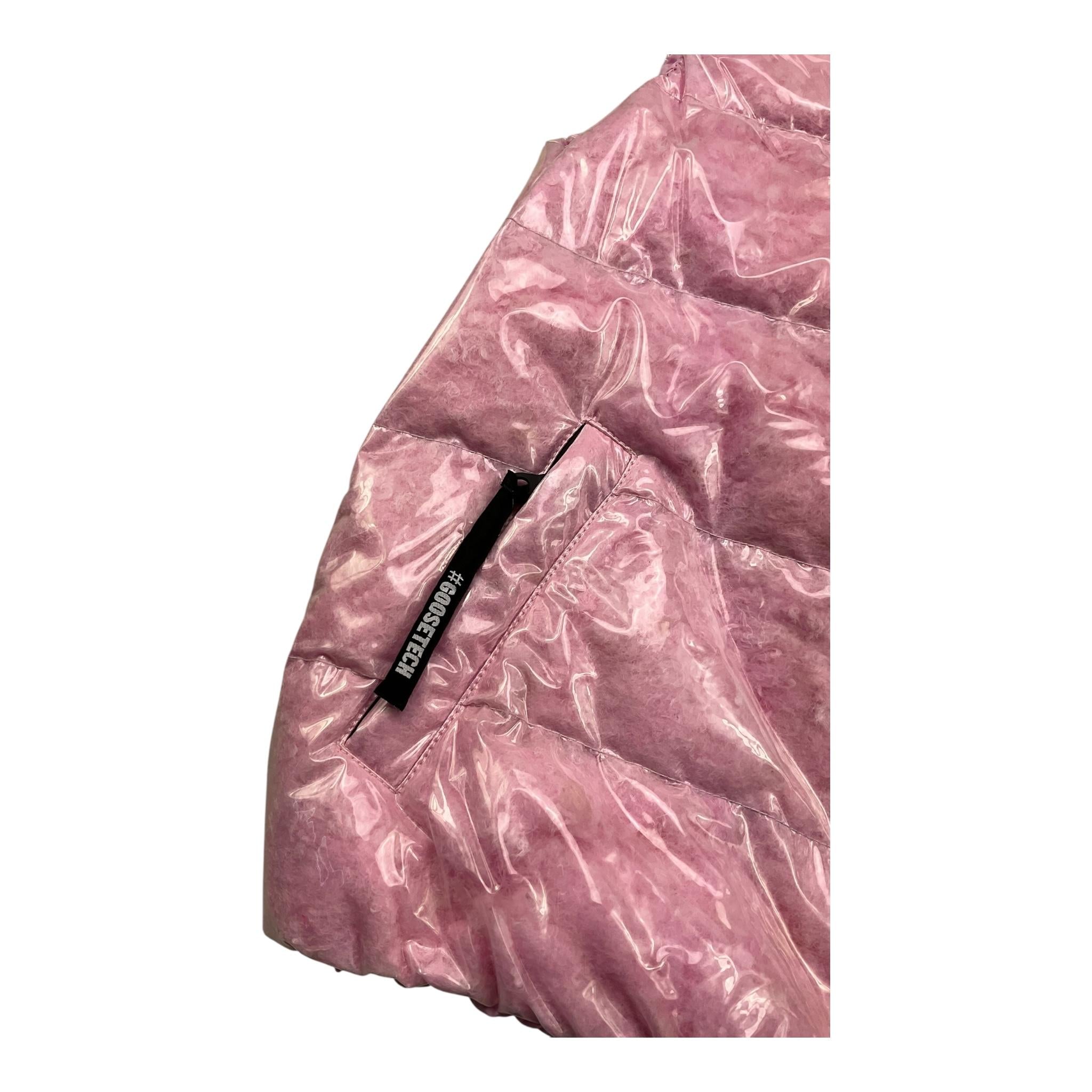 GOOSETECH smanicato tinta unita con zip in  contrasto Rosa per Bambina GST122114K00 ROSA GOOSETECH