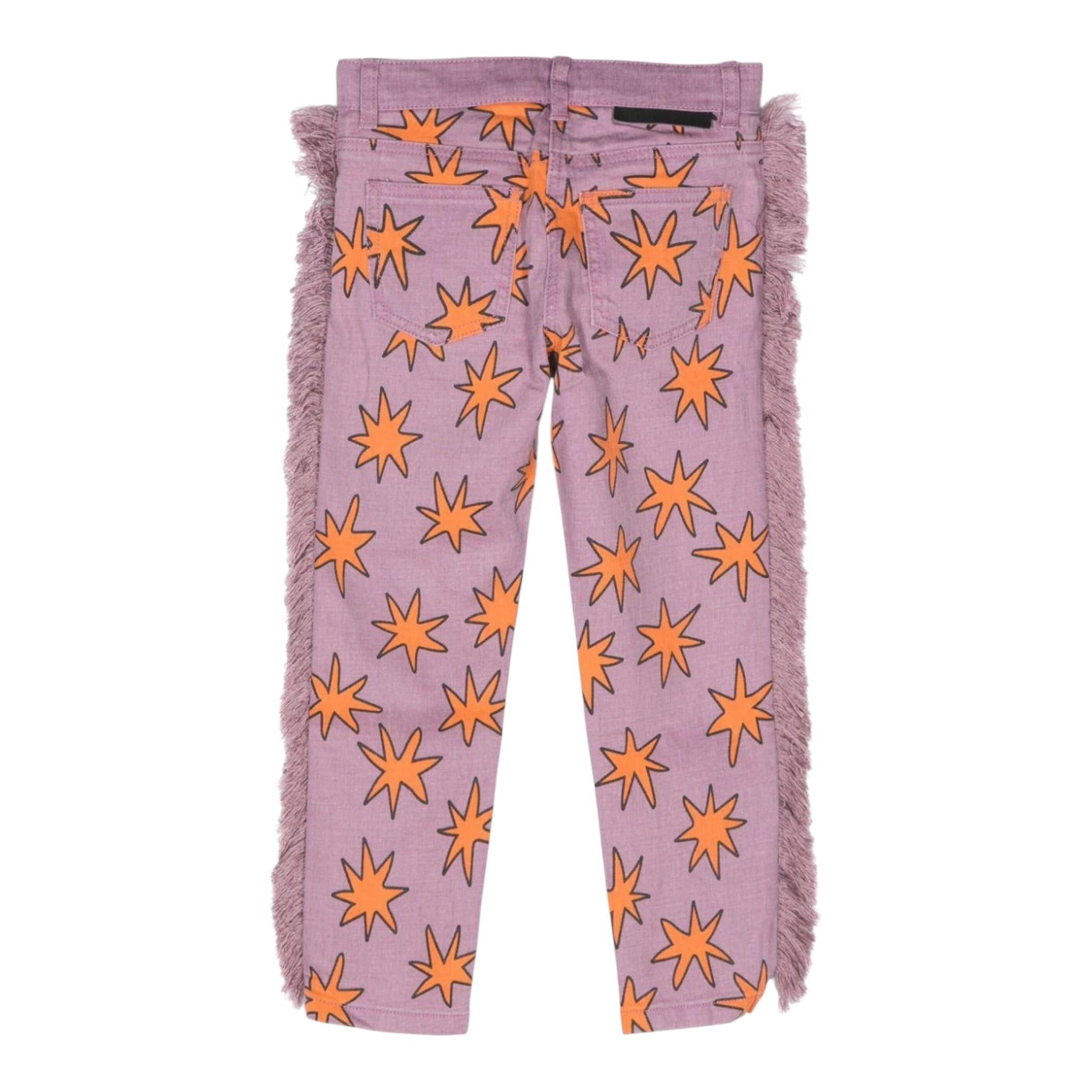 STELLA McCARTNEY jeans tinta unita con stampa Viola per Bambina TV6B00 VIOLA STELLA McCARTNEY