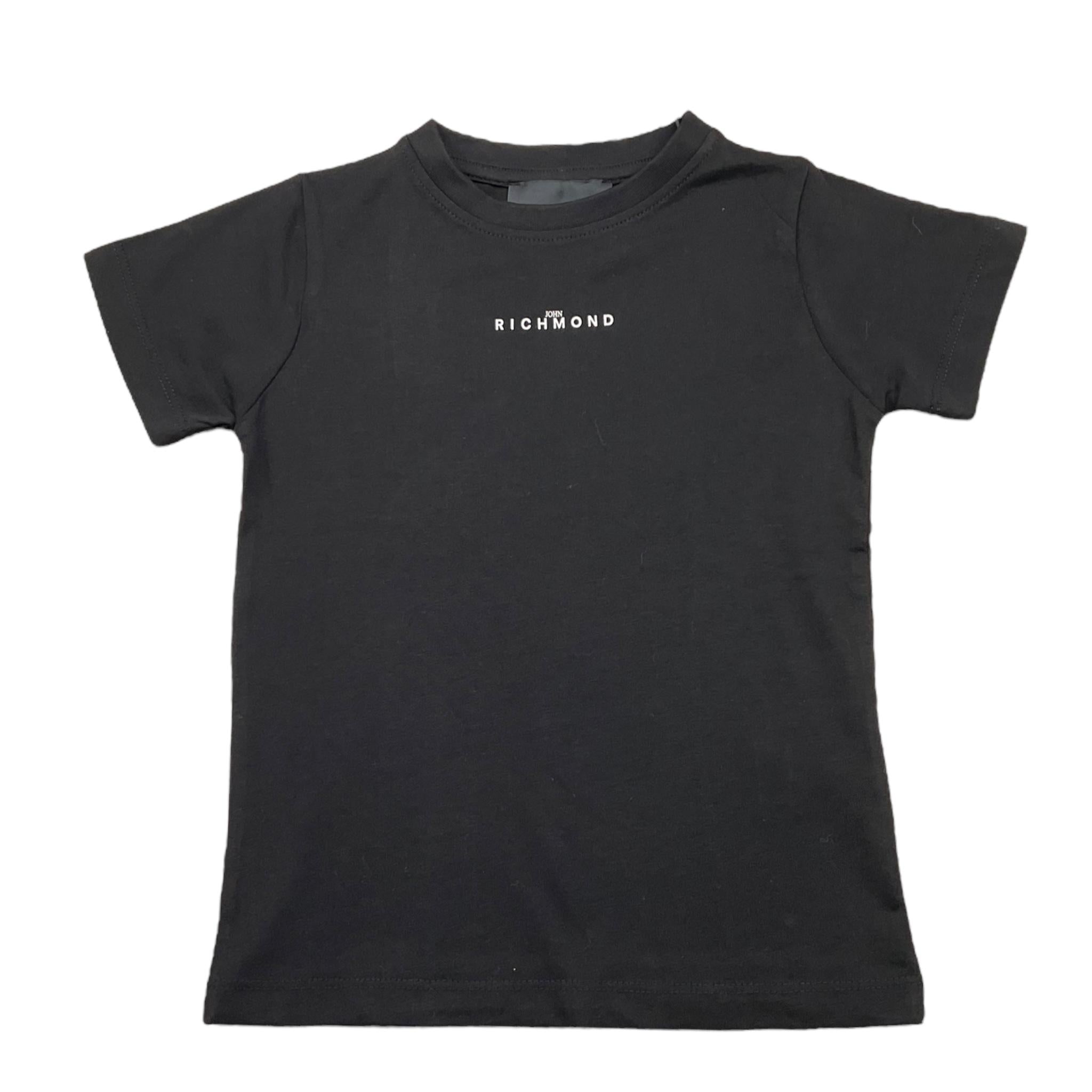 JOHN RICHMOND t-shirt girocollo tinta unita con stampa Nero per Bambino RBA24111TS NERO JOHN RICHMOND
